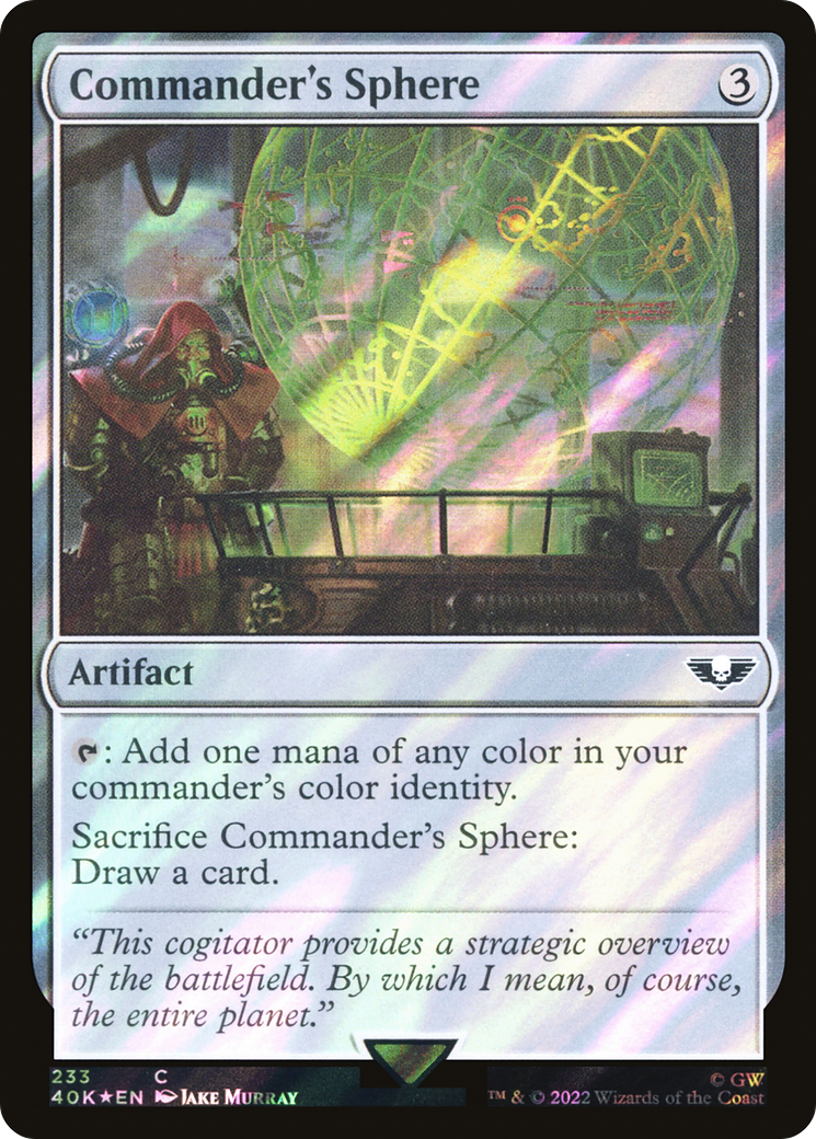 Commander's Sphere (233) (Surge Foil) (40K-233) [Warhammer 40,000 Commander] Foil MTG Single Wizards of the Coast