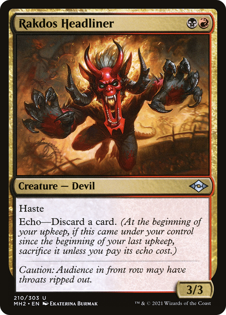 Rakdos Headliner (MH2-210) [Modern Horizons 2] Foil MTG Single Modern Horizons 2