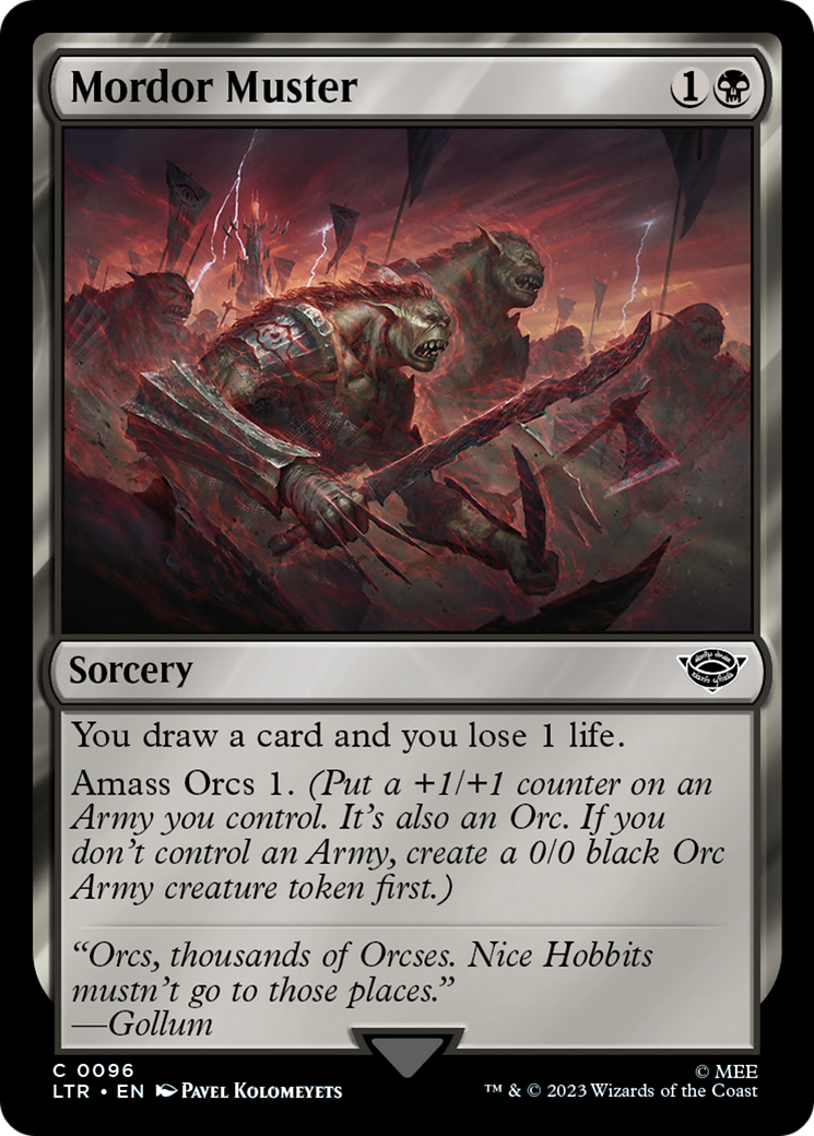 Mordor Muster (LTR-096) [The Lord of the Rings: Tales of Middle-earth] MTG Single Wizards of the Coast