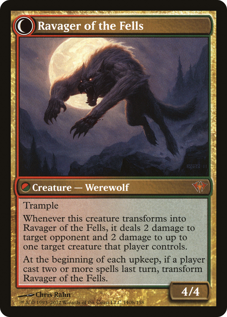Huntmaster of the Fells // Ravager of the Fells (DKA-140) [Dark Ascension] Foil MTG Single Wizards of the Coast