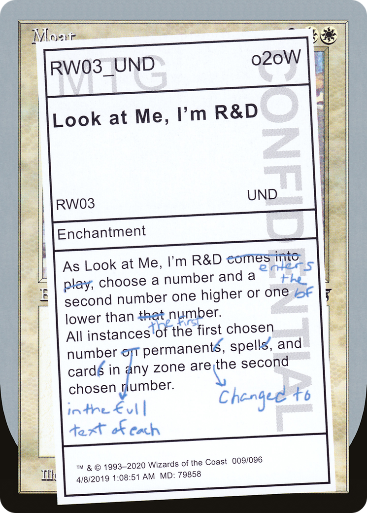 Look at Me, I'm R&D (UND-009) [Unsanctioned] MTG Single Wizards of the Coast