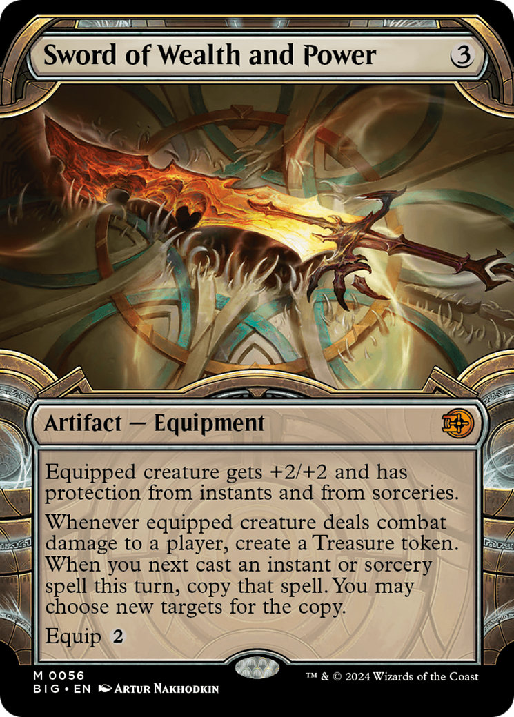 Sword of Wealth and Power (BIG-056) [The Big Score] (Showcase) Foil MTG Single Wizards of the Coast