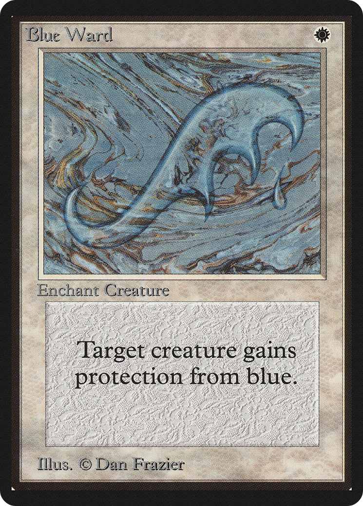 Blue Ward (LEB-) [Oldschool] Limited Edition Beta MTG Single Wizards of the Coast