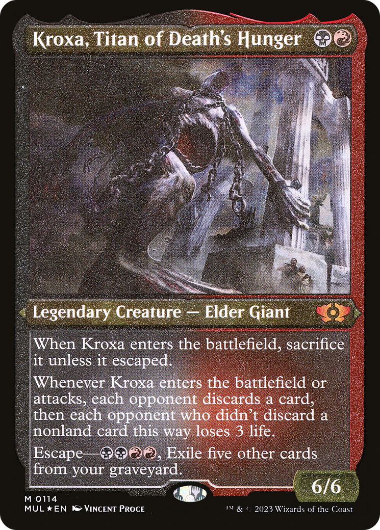 Kroxa, Titan of Death's Hunger (MUL-114) [Multiverse Legends] Foil MTG Single Wizards of the Coast