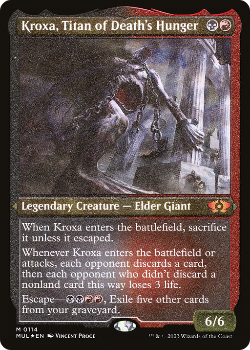 Kroxa, Titan of Death's Hunger (MUL-114) [Multiverse Legends] Foil MTG Single Wizards of the Coast