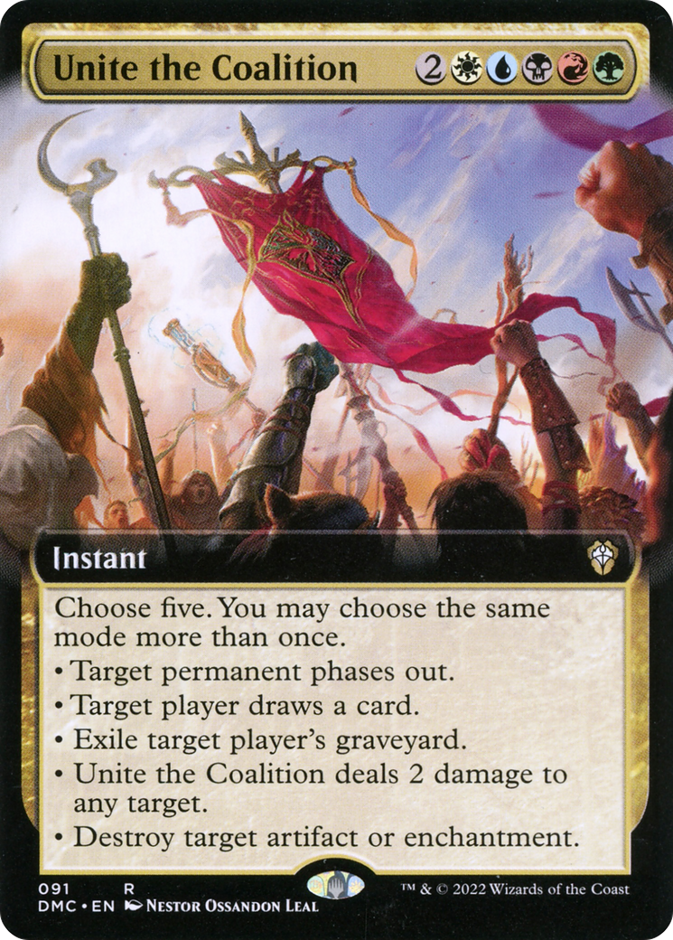 Unite the Coalition (DMC-091) [Dominaria United Commander] (Extended Art) MTG Single Wizards of the Coast