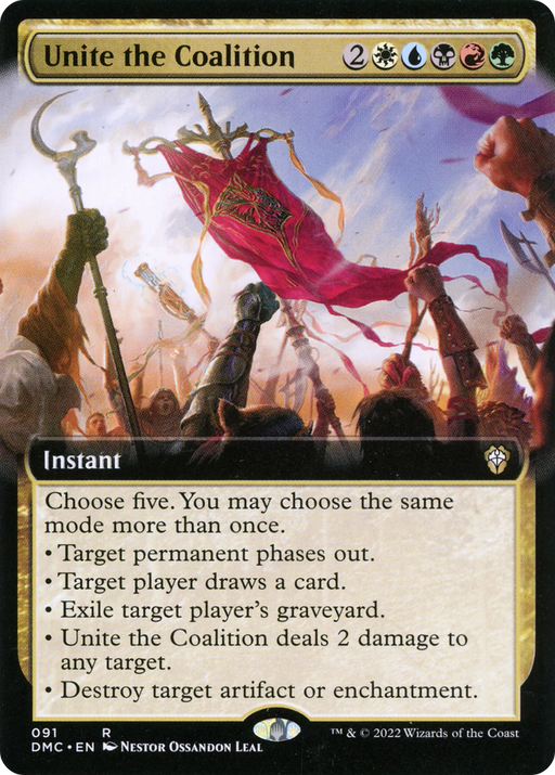 Unite the Coalition (DMC-091) [Dominaria United Commander] (Extended Art) MTG Single Wizards of the Coast