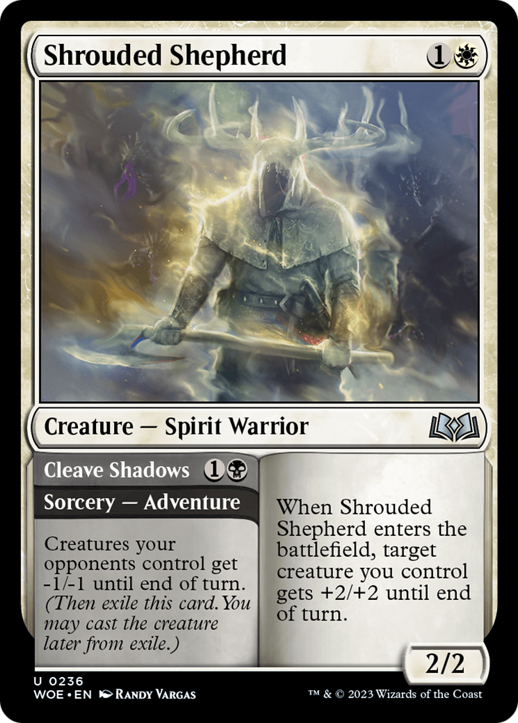 Shrouded Shepherd // Cleave Shadows (WOE-236) [Wilds of Eldraine] MTG Single Wizards of the Coast