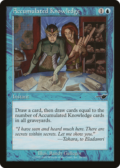 Accumulated Knowledge (NMS-026) [Nemesis] Foil MTG Single Wizards of the Coast