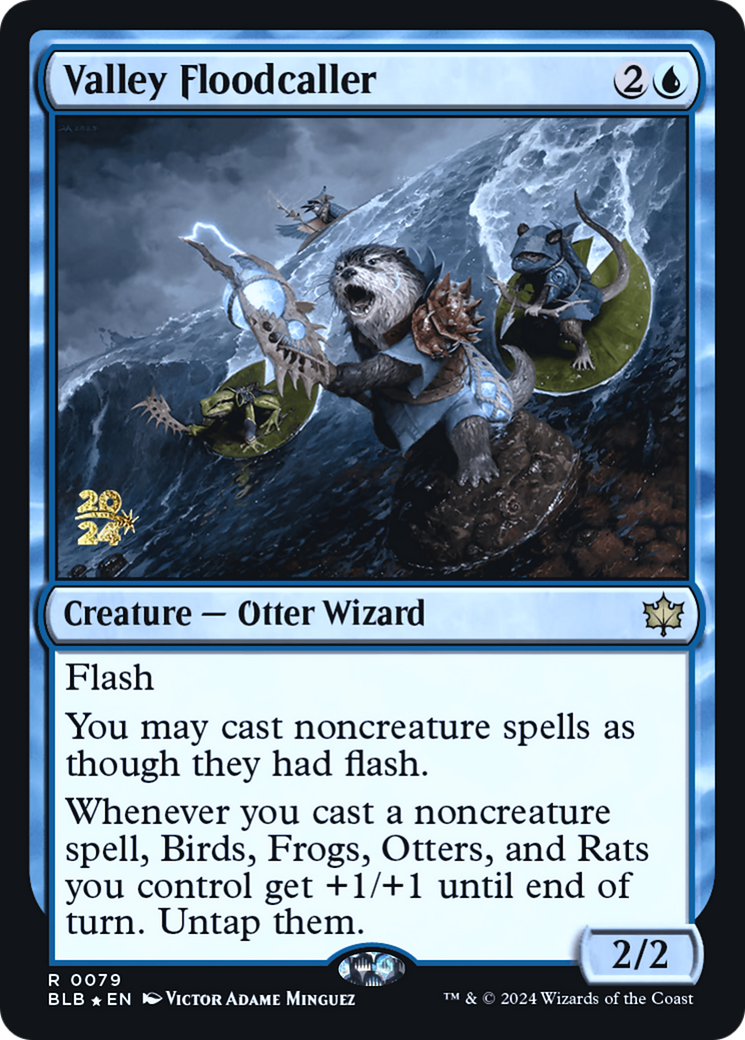 Valley Floodcaller (PRE-079) [Bloomburrow Promos] Foil MTG Single Wizards of the Coast