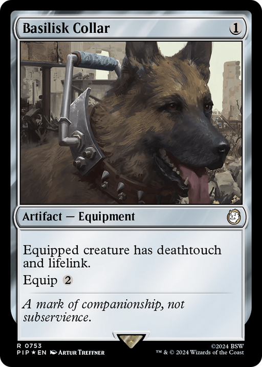 Basilisk Collar (Surge Foil) (PIP-753) [Fallout] Foil MTG Single Wizards of the Coast