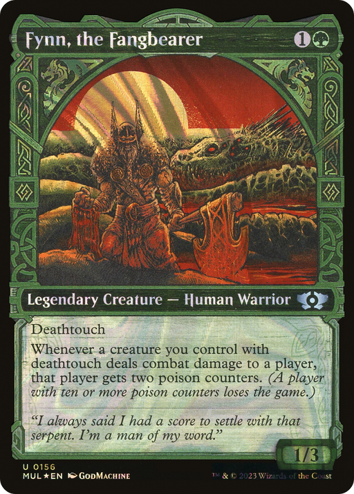 Fynn, the Fangbearer (Halo Foil) (MUL-156) [Multiverse Legends] (Showcase) Foil MTG Single Wizards of the Coast