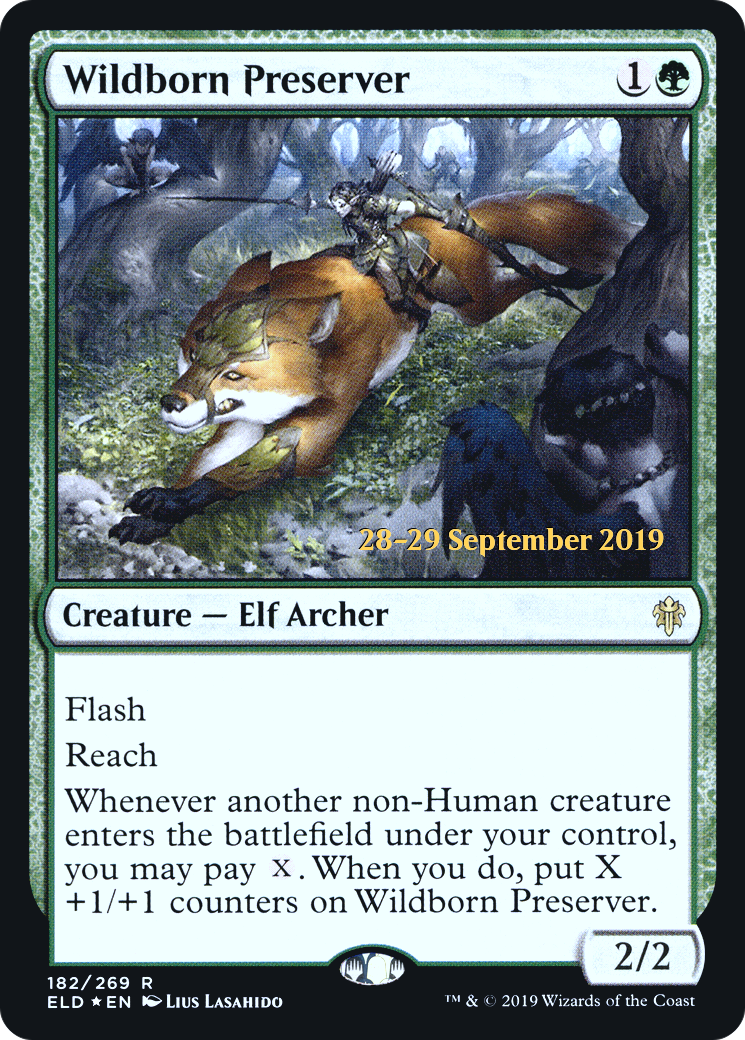 Wildborn Preserver (PRE-182) [Throne of Eldraine Promos] Foil MTG Single Wizards of the Coast