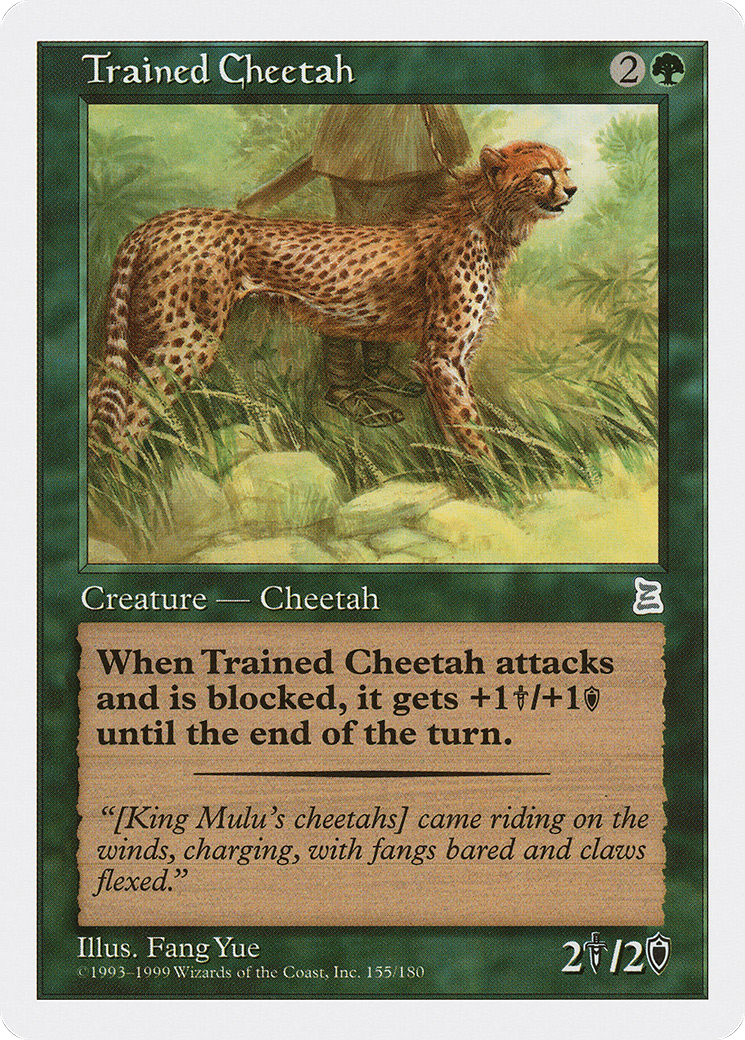 Trained Cheetah (PTK-154) [Oldschool] Portal Three Kingdoms MTG Single Wizards of the Coast