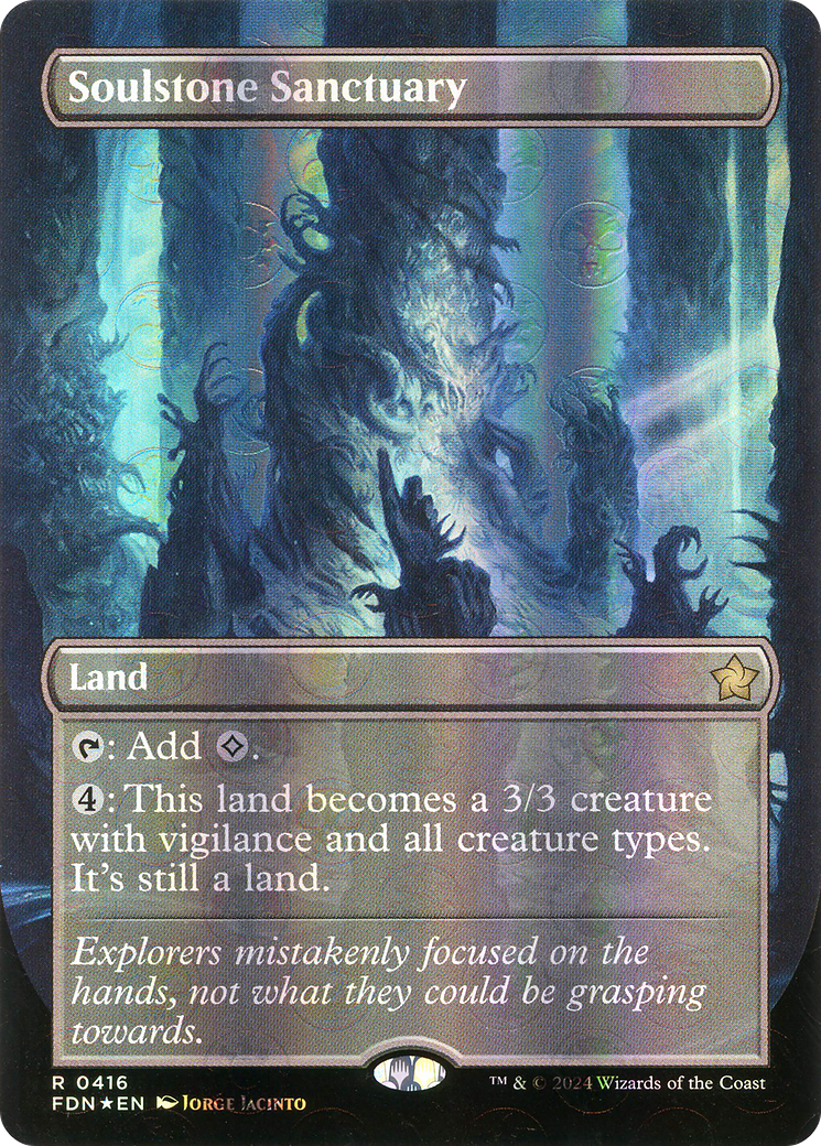 Soulstone Sanctuary (Mana Foil) (FDN-416) [Foundations] (Borderless) Foil MTG Single Wizards of the Coast