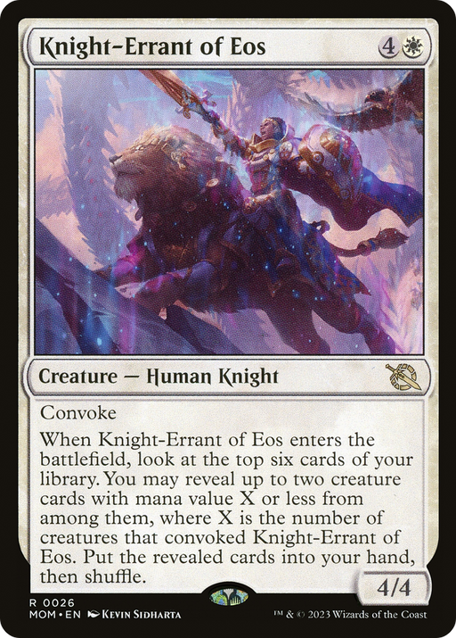 Knight-Errant of Eos (MOM-026) [March of the Machine] Foil MTG Single Wizards of the Coast