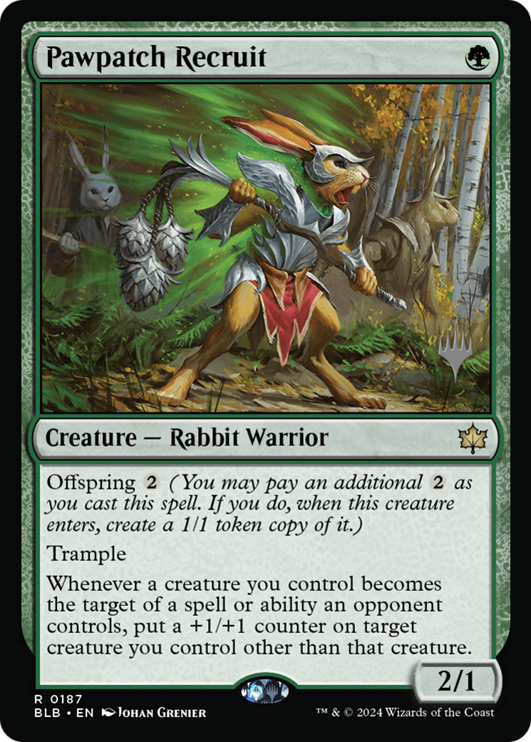 Pawpatch Recruit (PPBLB-187) [Bloomburrow Promos] MTG Single Wizards of the Coast