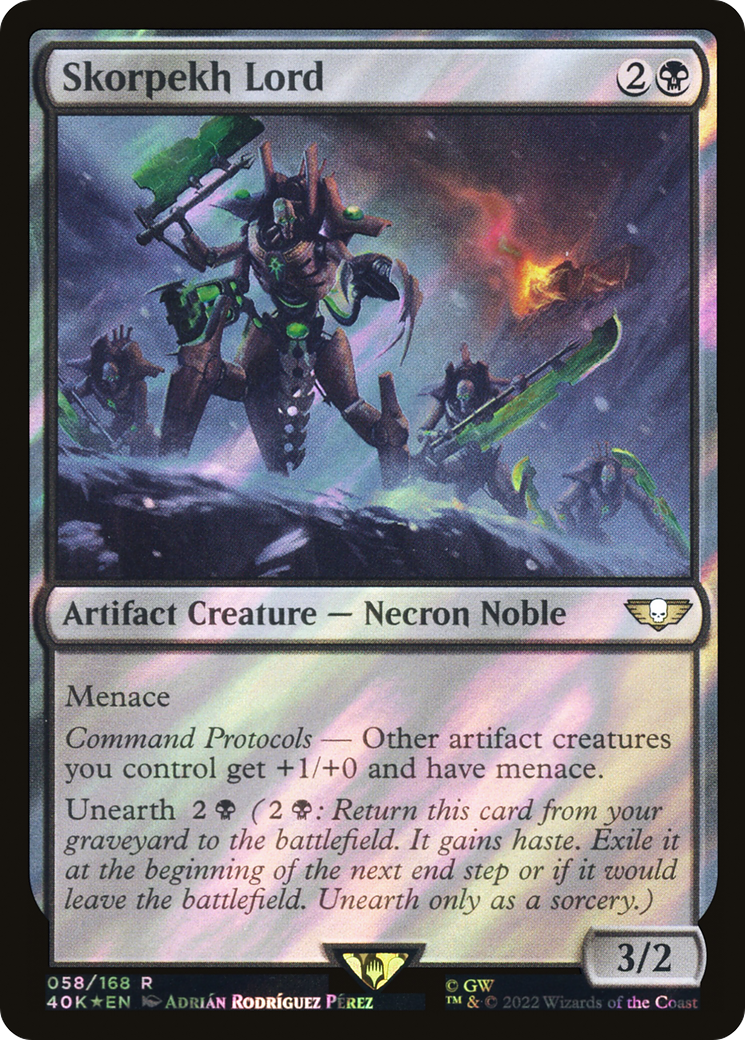 Skorpekh Lord (40K-58★) [Warhammer 40,000 Commander] Foil MTG Single Wizards of the Coast