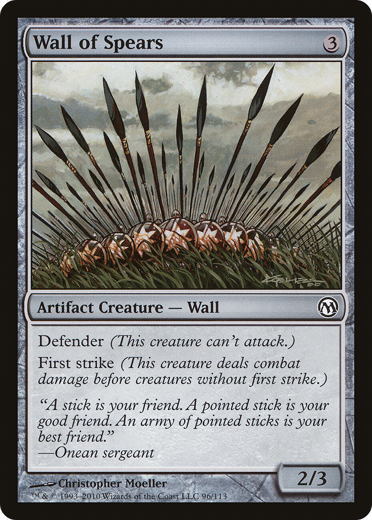 Wall of Spears (DPA-096) [Misc] Duels of the Planeswalkers MTG Single Wizards of the Coast