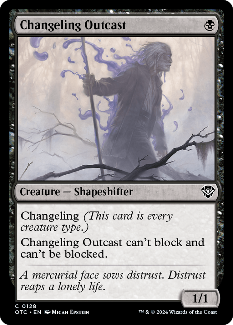 Changeling Outcast (OTC-128) [Outlaws of Thunder Junction Commander] MTG Single Wizards of the Coast