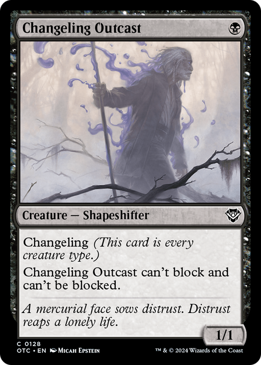 Changeling Outcast (OTC-128) [Outlaws of Thunder Junction Commander] MTG Single Wizards of the Coast