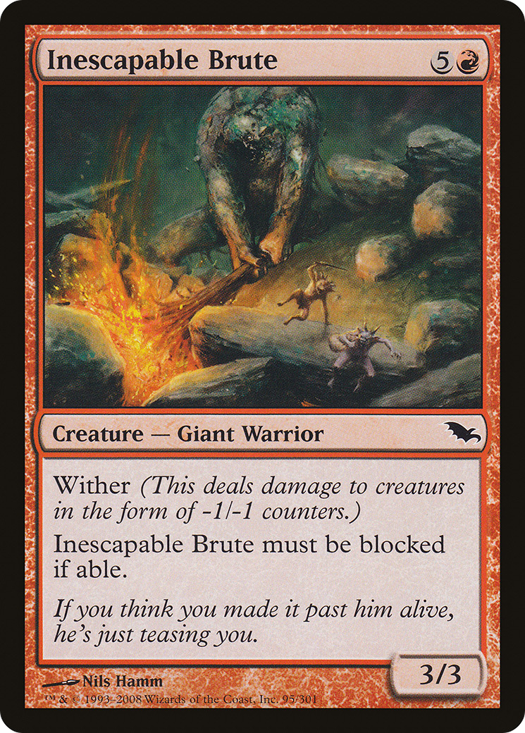 Inescapable Brute (SHM-095) [Shadowmoor] MTG Single Wizards of the Coast