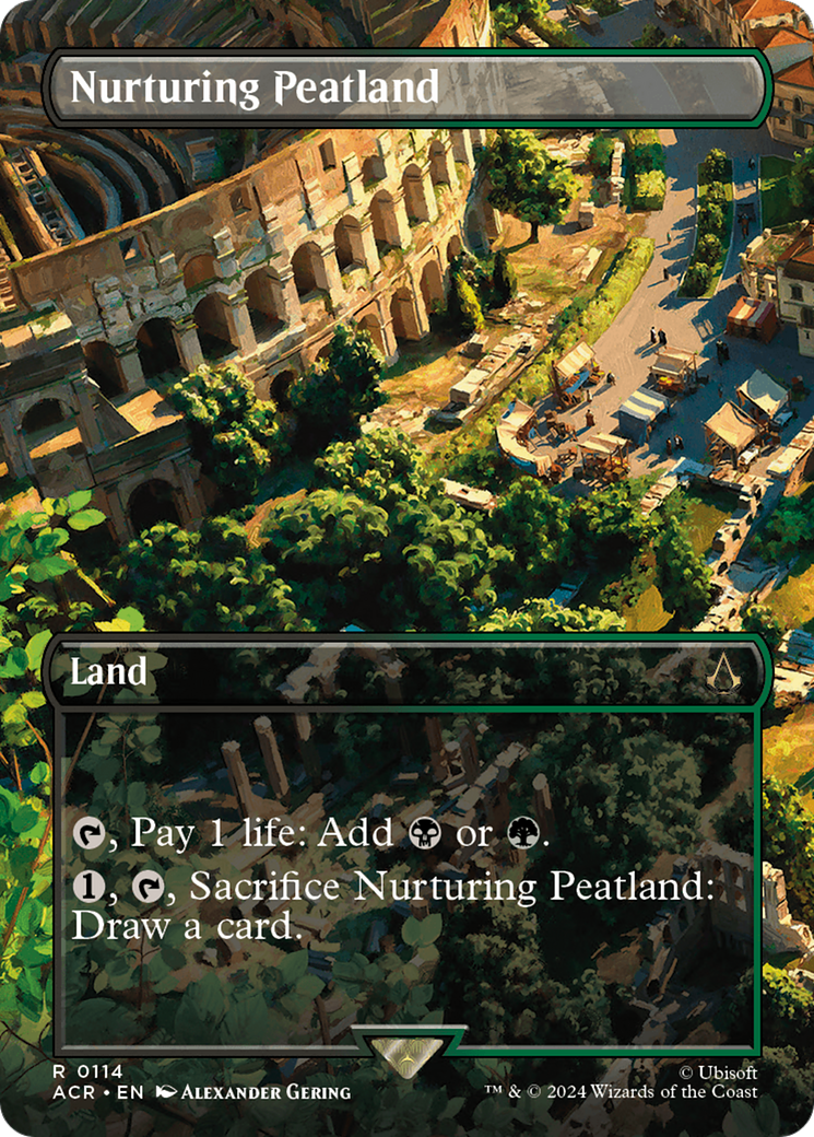 Nurturing Peatland (ACR-114) [Assassin's Creed] (Borderless) Foil MTG Single Wizards of the Coast