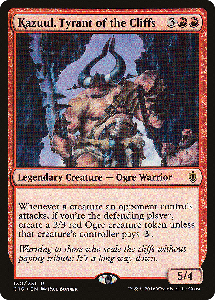 Kazuul, Tyrant of the Cliffs (C16-130) [Commander 2016] MTG Single Wizards of the Coast