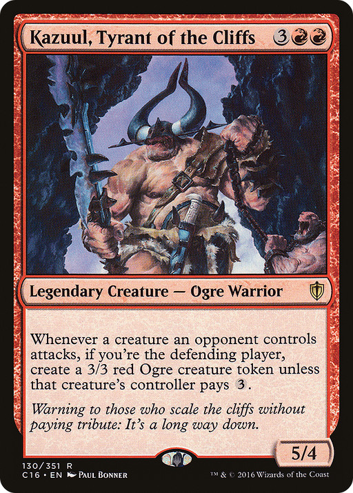 Kazuul, Tyrant of the Cliffs (C16-130) [Commander 2016] MTG Single Wizards of the Coast
