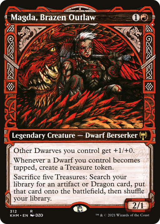 Magda, Brazen Outlaw (KHM-312) [Kaldheim] (Showcase) MTG Single Wizards of the Coast