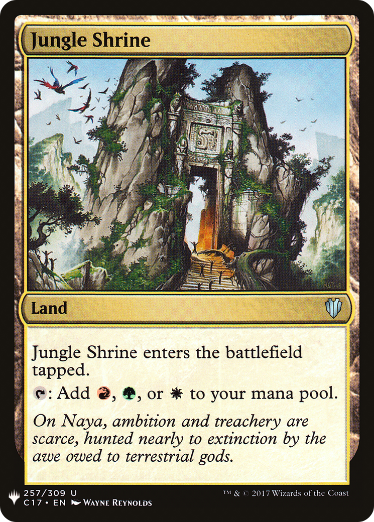 Jungle Shrine (LIST-C17-257) [Mystery Booster] The List MTG Single Wizards of the Coast