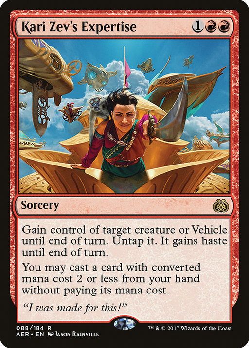 Kari Zev's Expertise (AER-088) [Aether Revolt] Foil MTG Single Wizards of the Coast