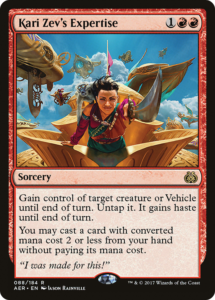 Kari Zev's Expertise (AER-088) [Aether Revolt] MTG Single Wizards of the Coast