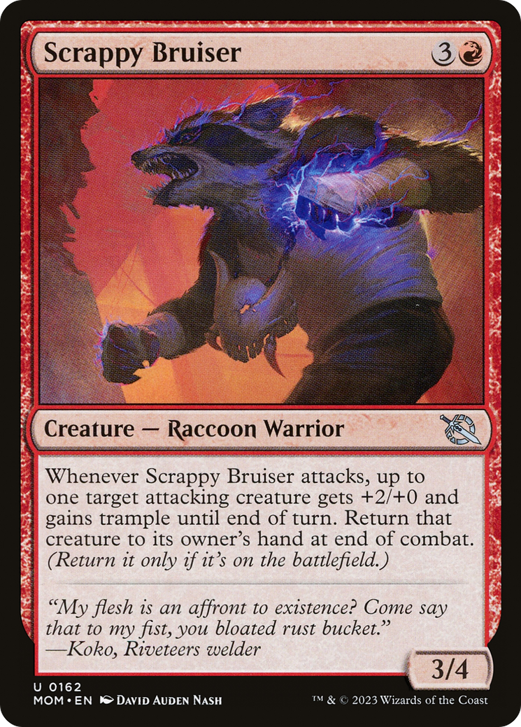 Scrappy Bruiser (MOM-162) [March of the Machine] Foil MTG Single Wizards of the Coast