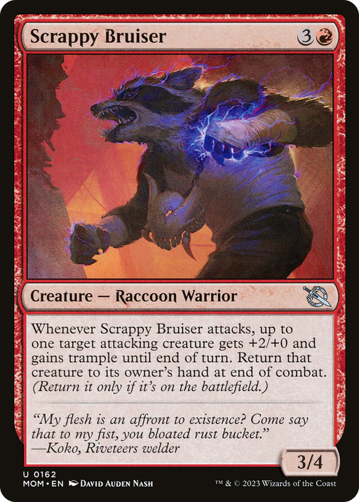 Scrappy Bruiser (MOM-162) [March of the Machine] Foil MTG Single Wizards of the Coast