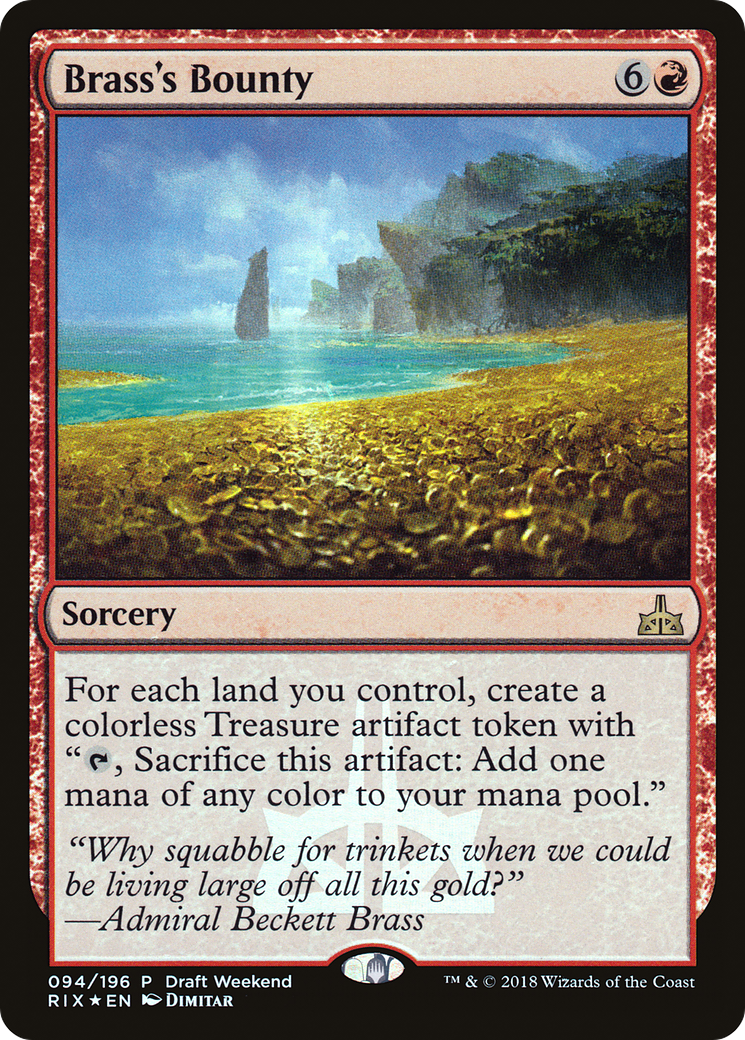 Brass's Bounty (Draft Weekend) (LARP-094) [Rivals of Ixalan Promos] Foil MTG Single Wizards of the Coast