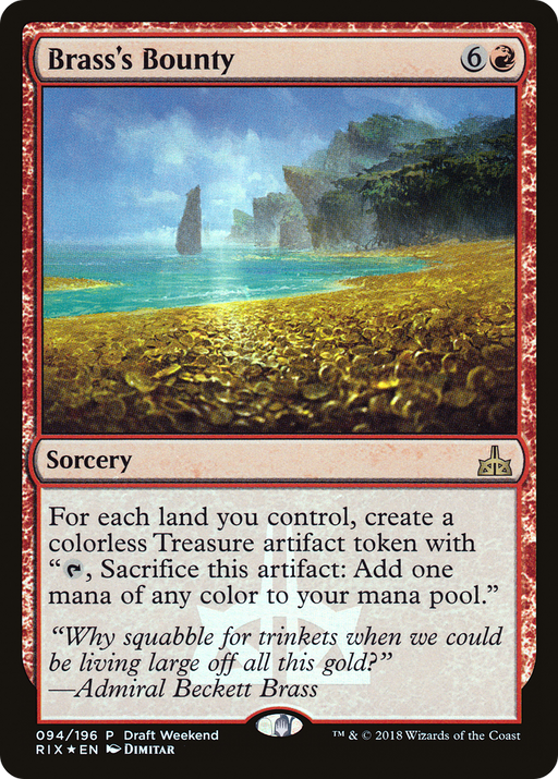 Brass's Bounty (Draft Weekend) (LARP-094) [Rivals of Ixalan Promos] Foil MTG Single Wizards of the Coast