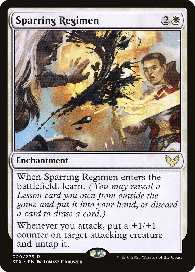 Sparring Regimen (STX-029) [Strixhaven: School of Mages] MTG Single Wizards of the Coast