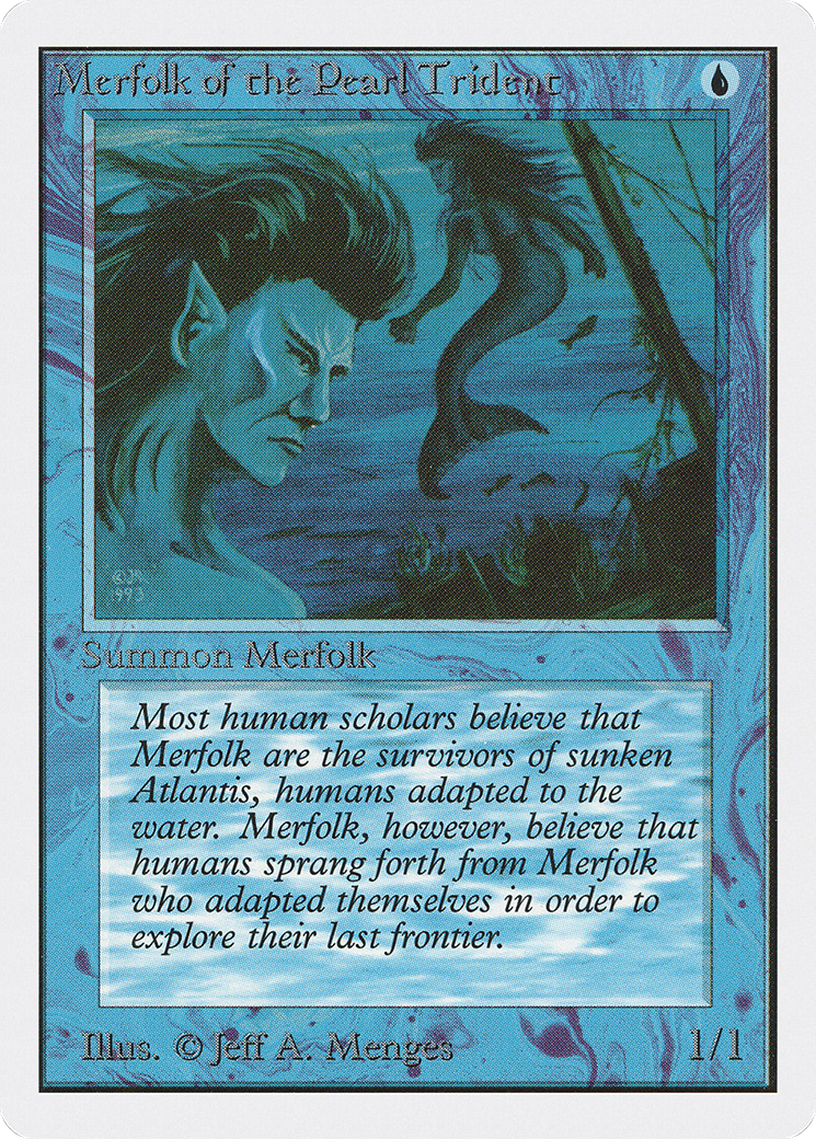 Merfolk of the Pearl Trident (2ED-067) [Oldschool] Unlimited Edition MTG Single Wizards of the Coast