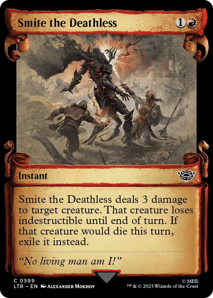 Smite the Deathless (LTR-599) [The Lord of the Rings: Tales of Middle-earth] (Showcase) Foil MTG Single Wizards of the Coast