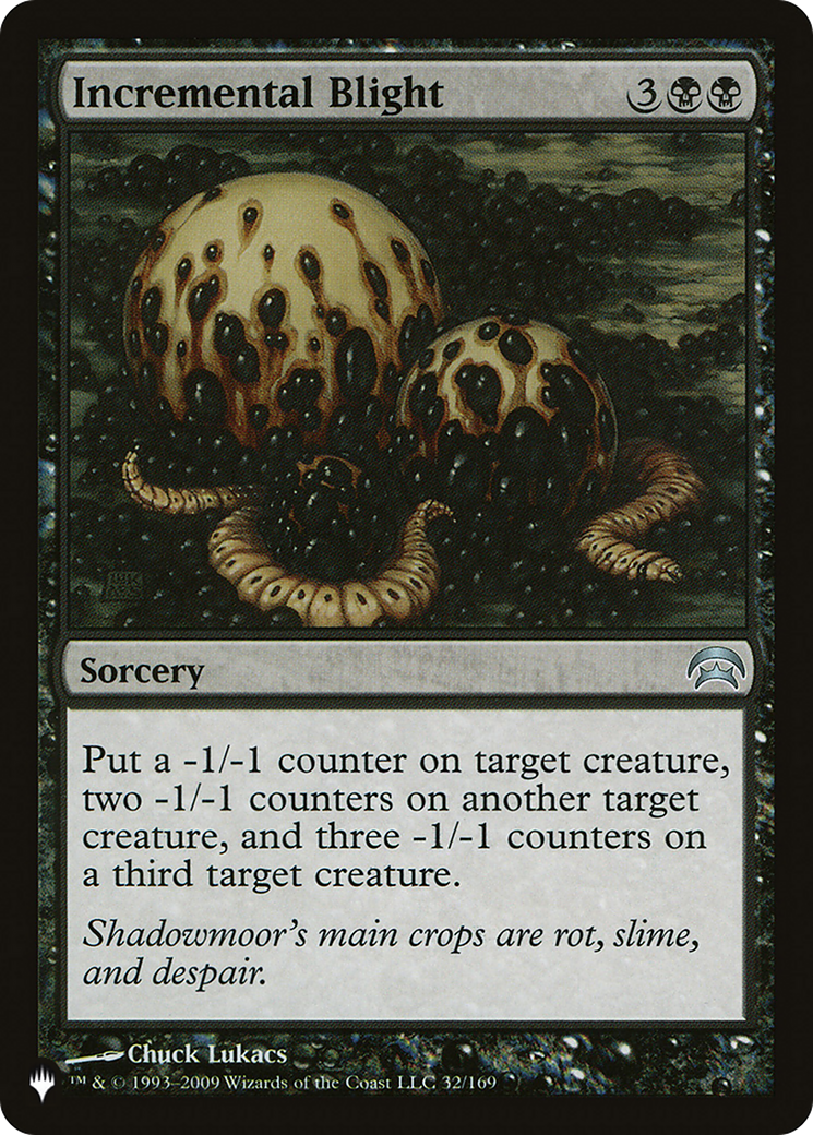 Incremental Blight (LIST-HOP-32) [Mystery Booster] The List MTG Single Wizards of the Coast