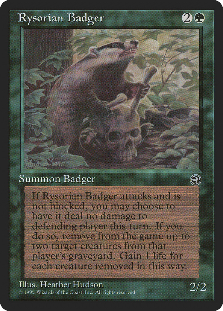 Rysorian Badger (HML-) [Homelands] MTG Single Wizards of the Coast
