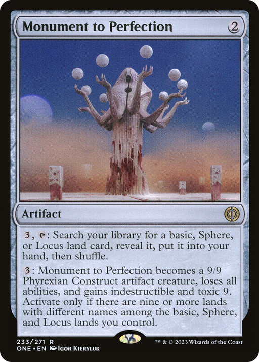 Monument to Perfection (ONE-233) [Phyrexia: All Will Be One] Foil MTG Single Wizards of the Coast