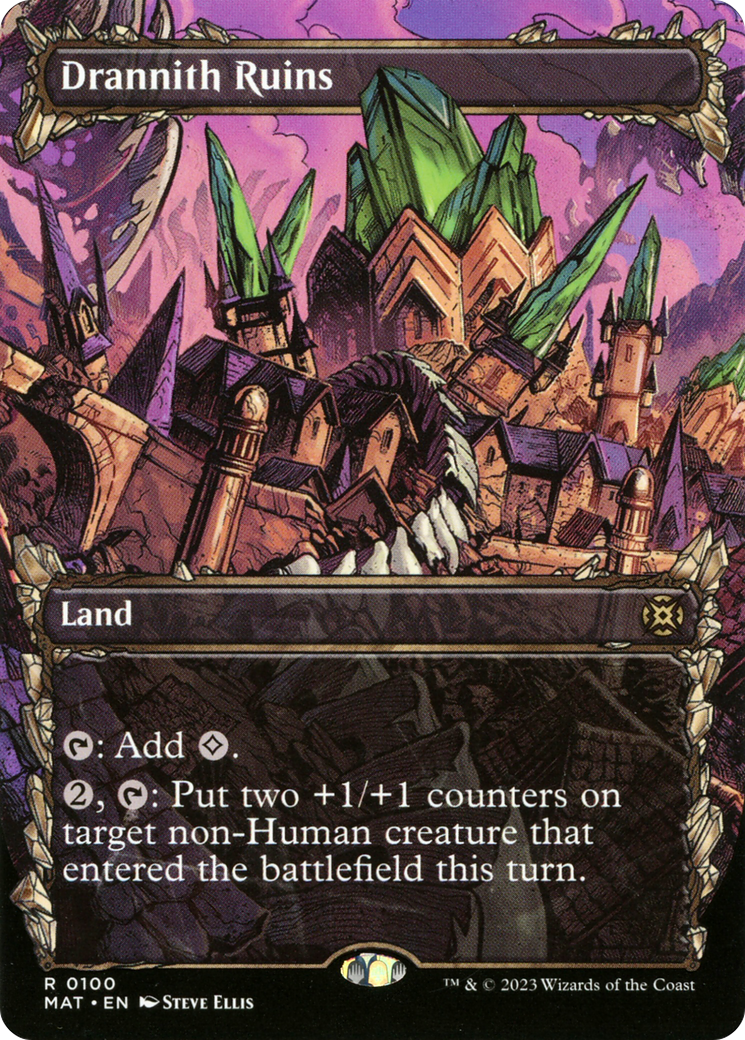 Drannith Ruins (MAT-100) [March of the Machine: The Aftermath] (Showcase) (Borderless) MTG Single Wizards of the Coast