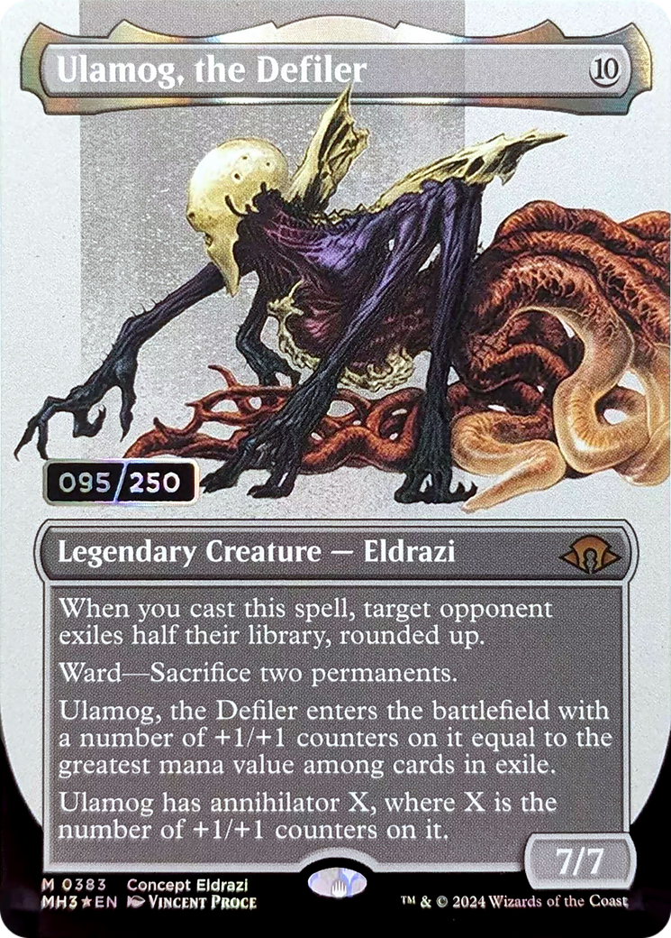 Ulamog, the Defiler (Serial Numbered) (MH3-383) [Modern Horizons 3] (Borderless) Foil MTG Single Wizards of the Coast