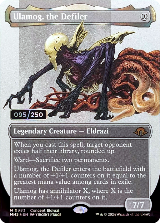 Ulamog, the Defiler (Serial Numbered) (MH3-383) [Modern Horizons 3] (Borderless) Foil MTG Single Wizards of the Coast