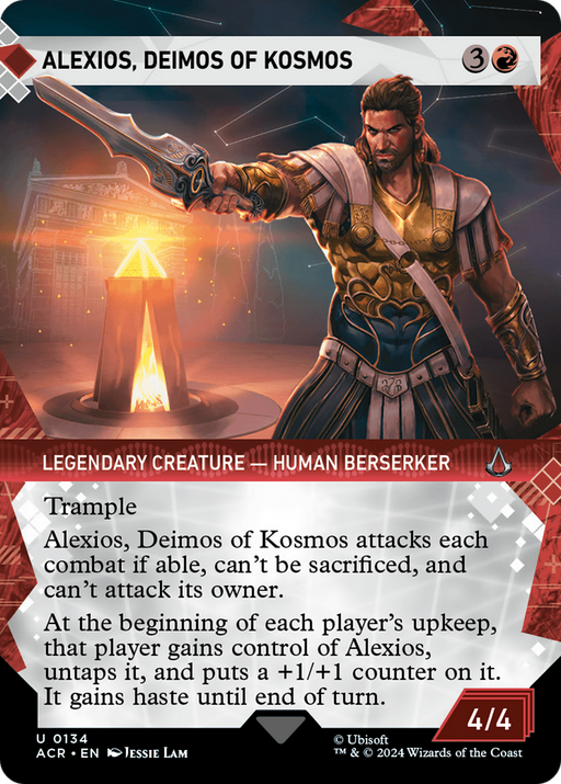 Alexios, Deimos of Kosmos (ACR-134) [Assassin's Creed] (Showcase) (Borderless) Foil MTG Single Wizards of the Coast