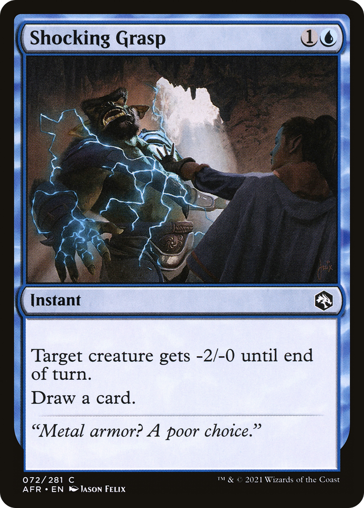 Shocking Grasp (AFR-072) [Adventures in the Forgotten Realms] MTG Single Wizards of the Coast