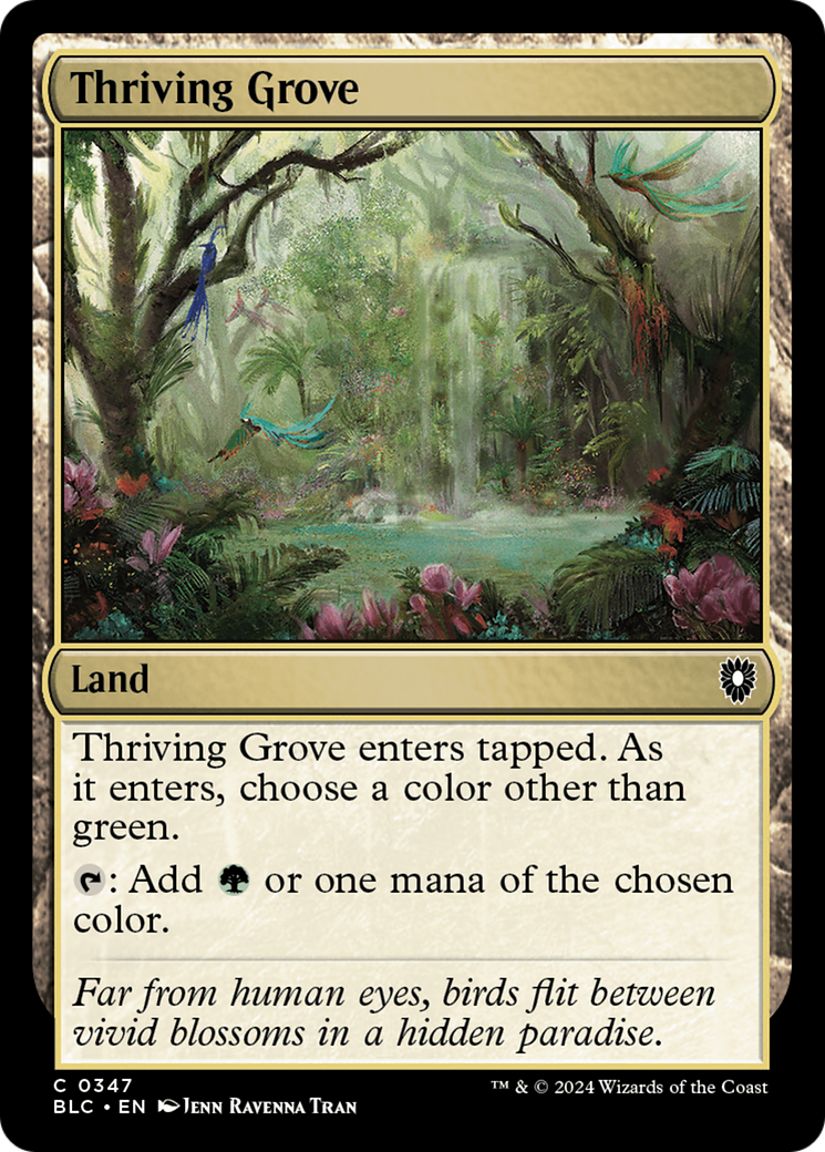 Thriving Grove (BLC-347) [Bloomburrow Commander] MTG Single Wizards of the Coast