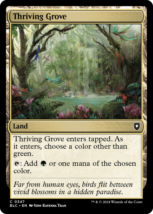 Thriving Grove (BLC-347) [Bloomburrow Commander] MTG Single Wizards of the Coast